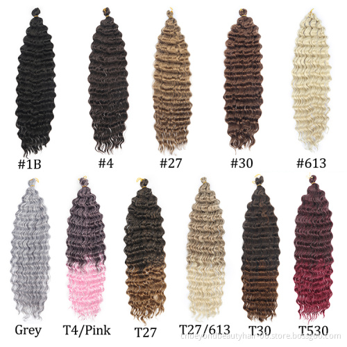 28 Inch Deep Wave Twist Crochet Braids Extra Long Natural Synthetic Hair Ombre Braiding Hair